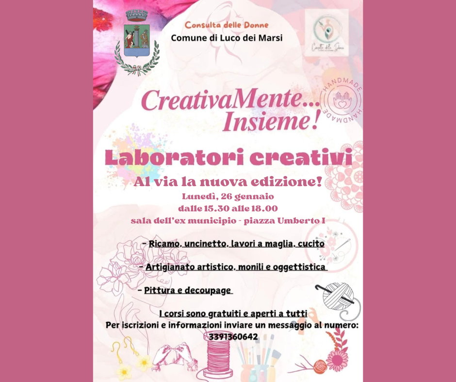 Tornano i laboratori creativi dedicati all'artigianato artistico